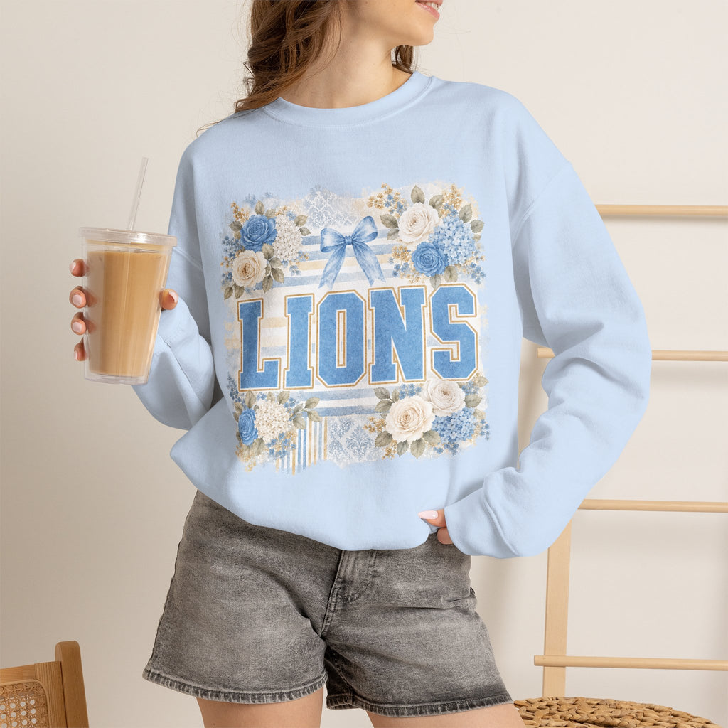 Lions Floral Crewneck Sweatshirt