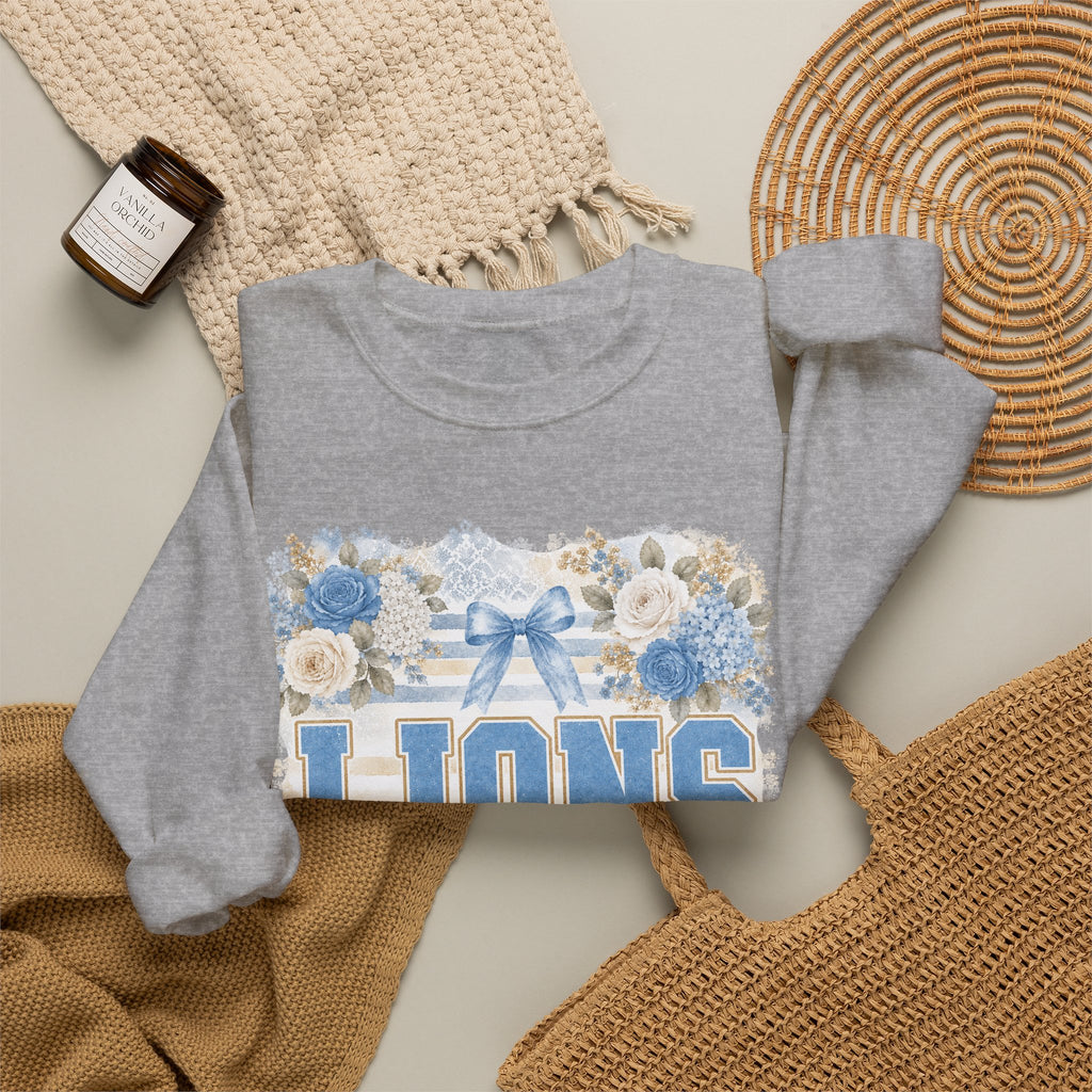 Lions Floral Crewneck Sweatshirt
