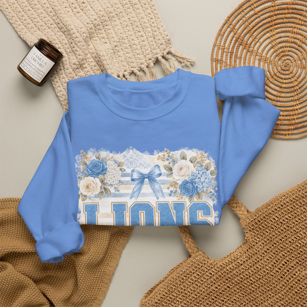 Lions Floral Crewneck Sweatshirt