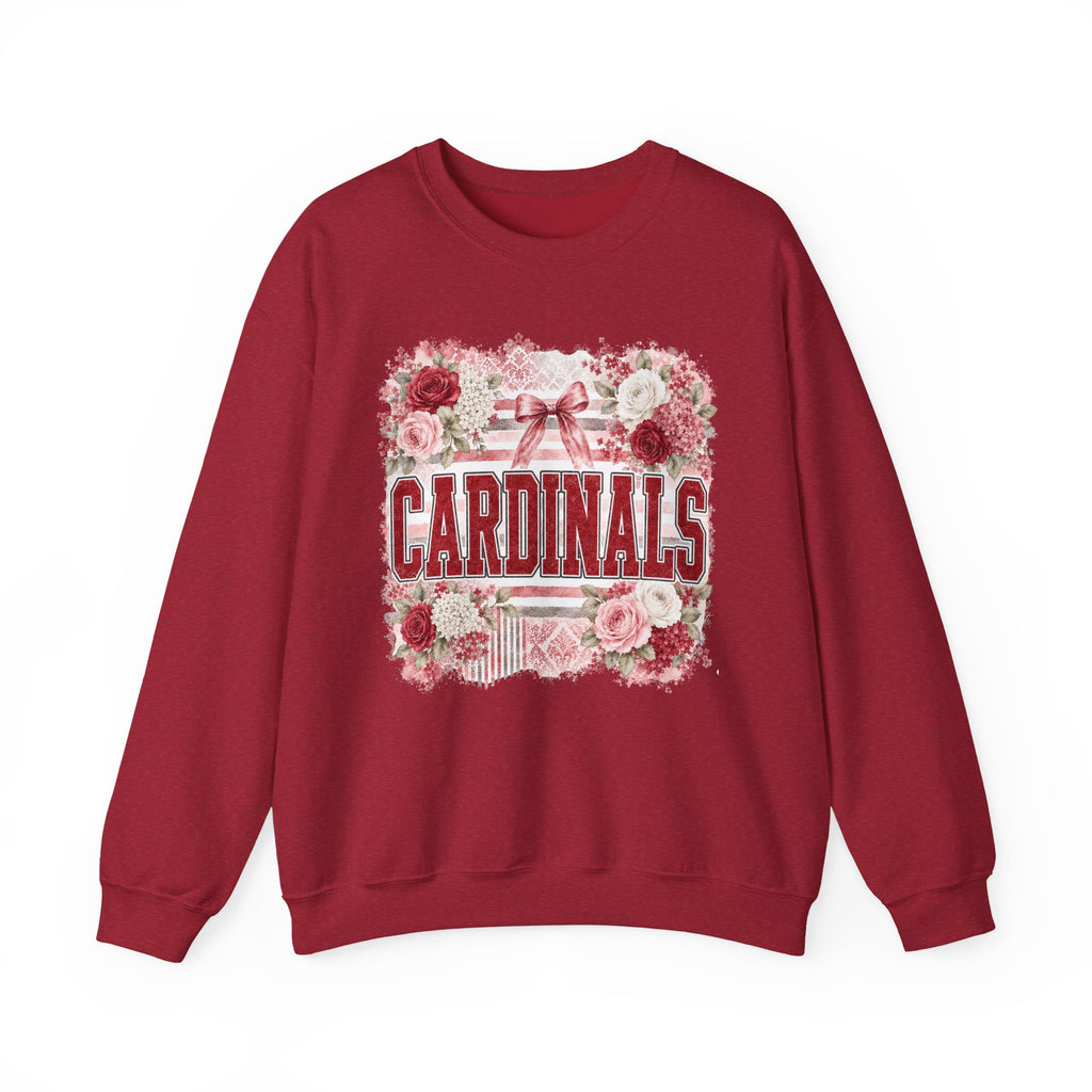 Cardinals Floral Crewneck Sweatshirt