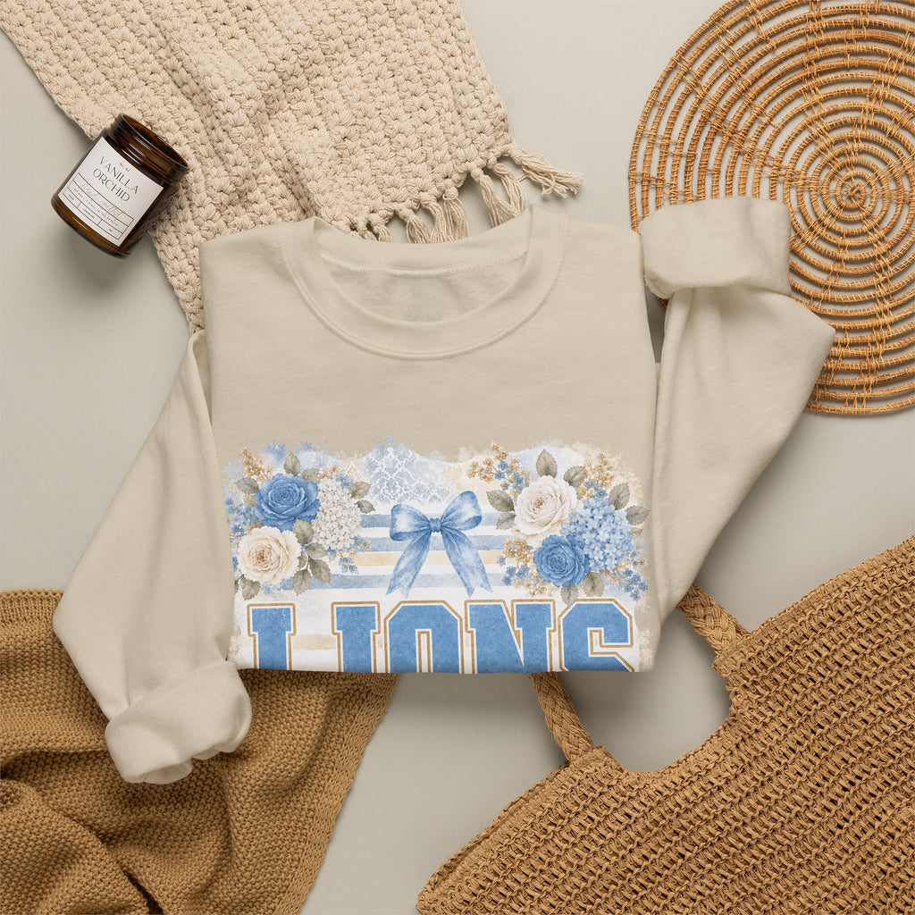 Lions Floral Crewneck Sweatshirt