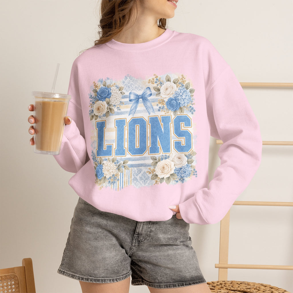 Lions Floral Crewneck Sweatshirt