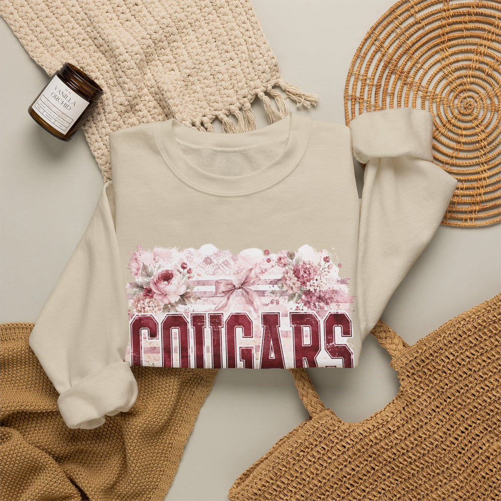 Cougars Floral Crewneck Sweatshirt
