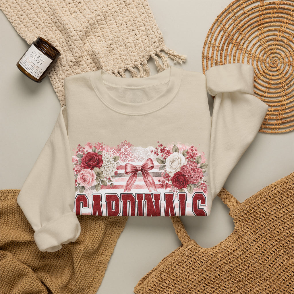 Cardinals Floral Crewneck Sweatshirt