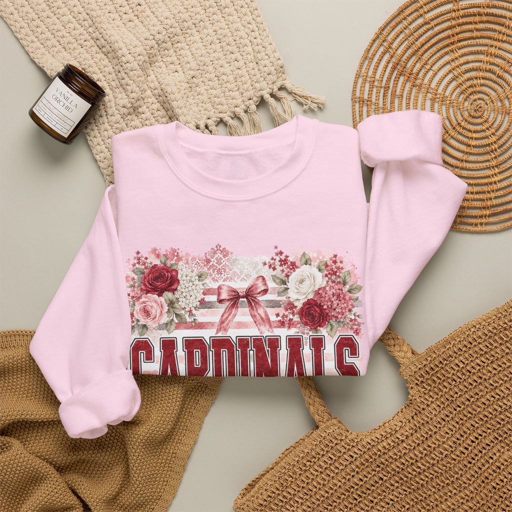 Cardinals Floral Crewneck Sweatshirt