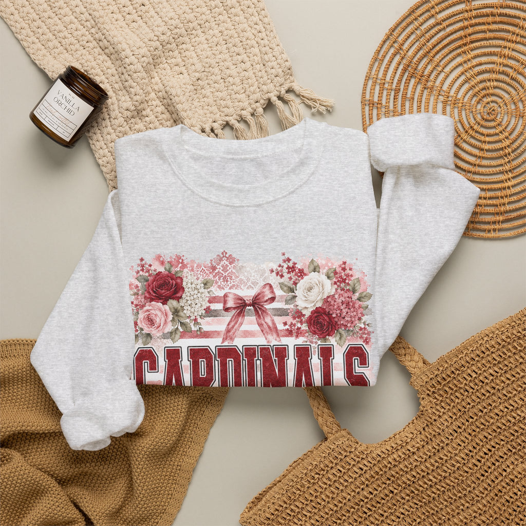 Cardinals Floral Crewneck Sweatshirt