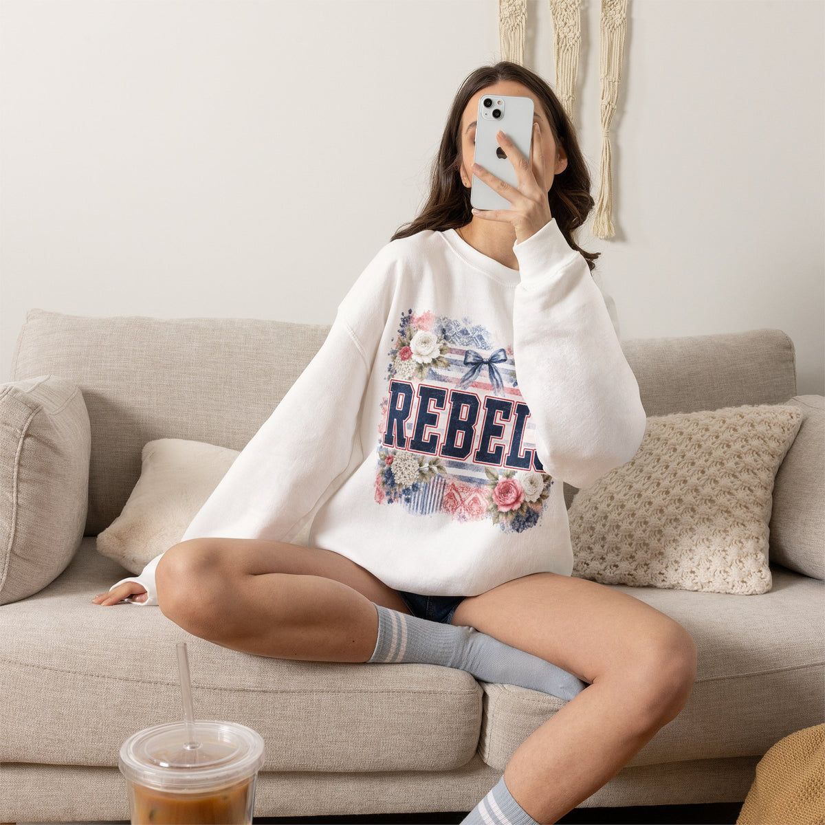 Rebels Floral Crewneck Sweatshirt