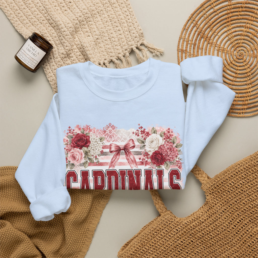 Cardinals Floral Crewneck Sweatshirt