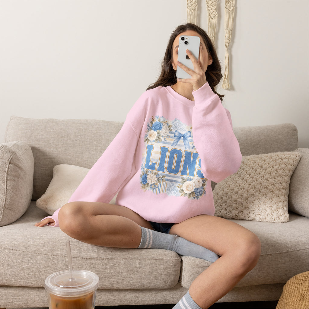 Lions Floral Crewneck Sweatshirt