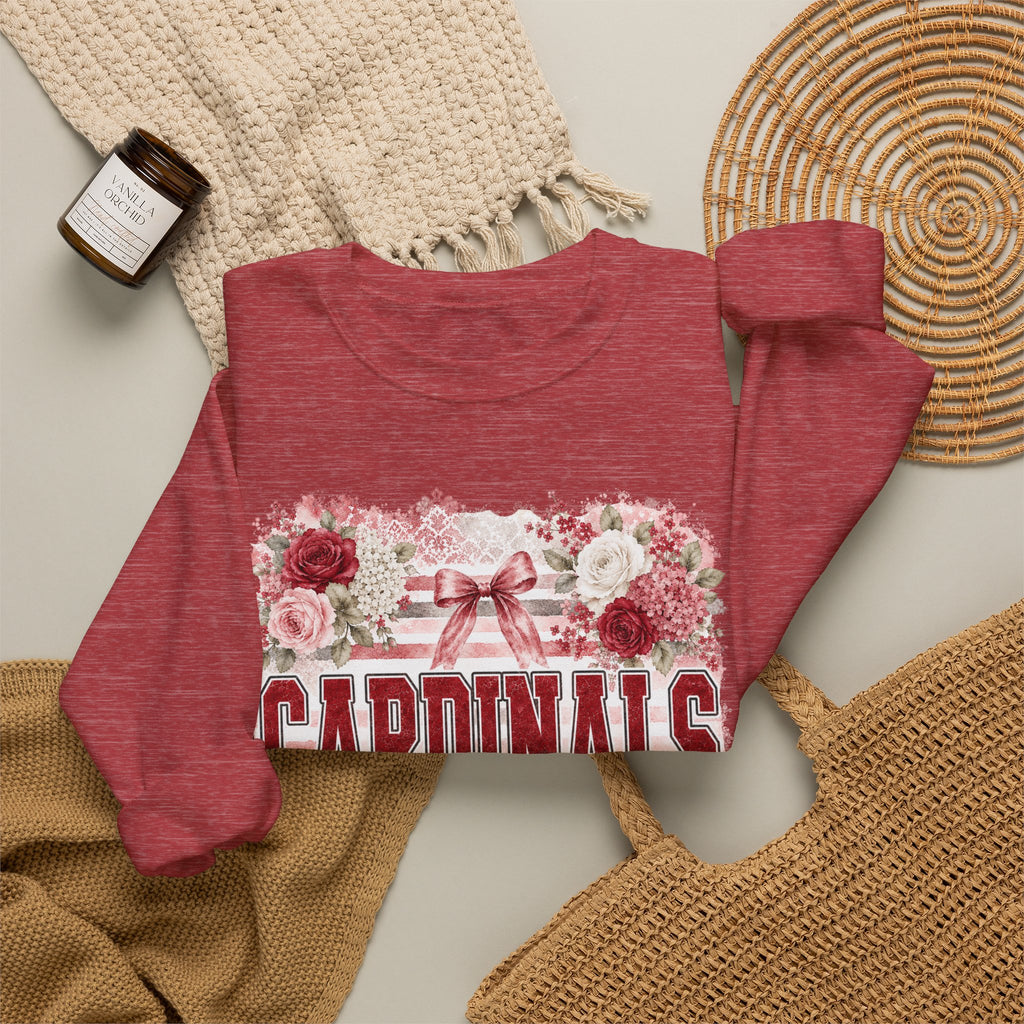 Cardinals Floral Crewneck Sweatshirt