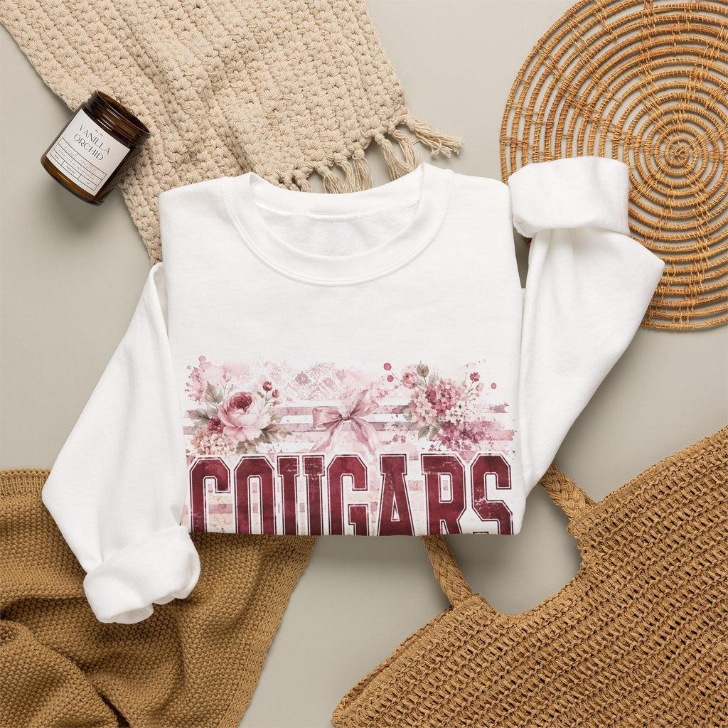 Cougars Floral Crewneck Sweatshirt