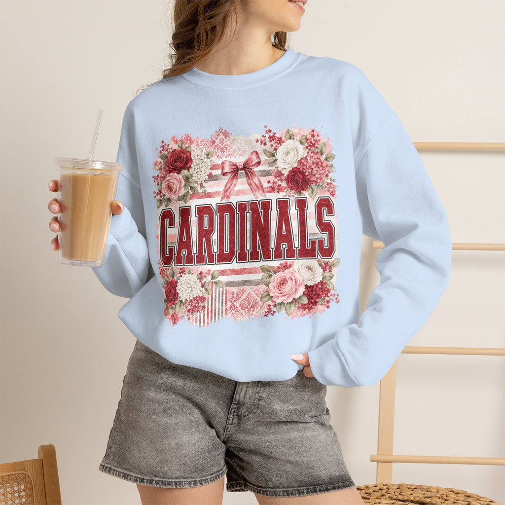 Cardinals Floral Crewneck Sweatshirt