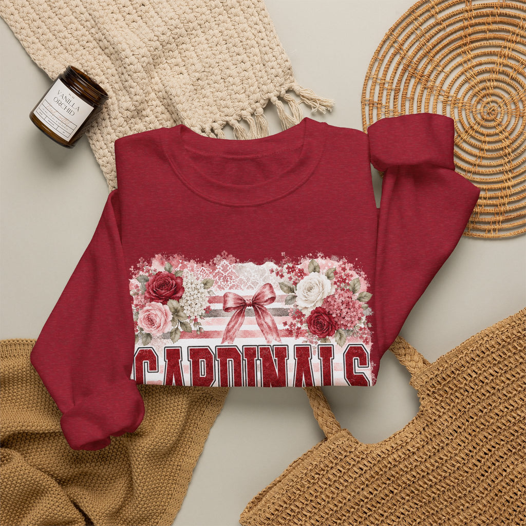 Cardinals Floral Crewneck Sweatshirt