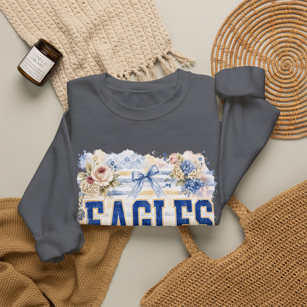 Eagles Floral Crewneck Sweatshirt
