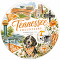 Watercolor University of Tennessee game day button