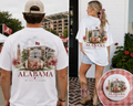 Watercolor University of Alabama game day design on a soft cotton tee